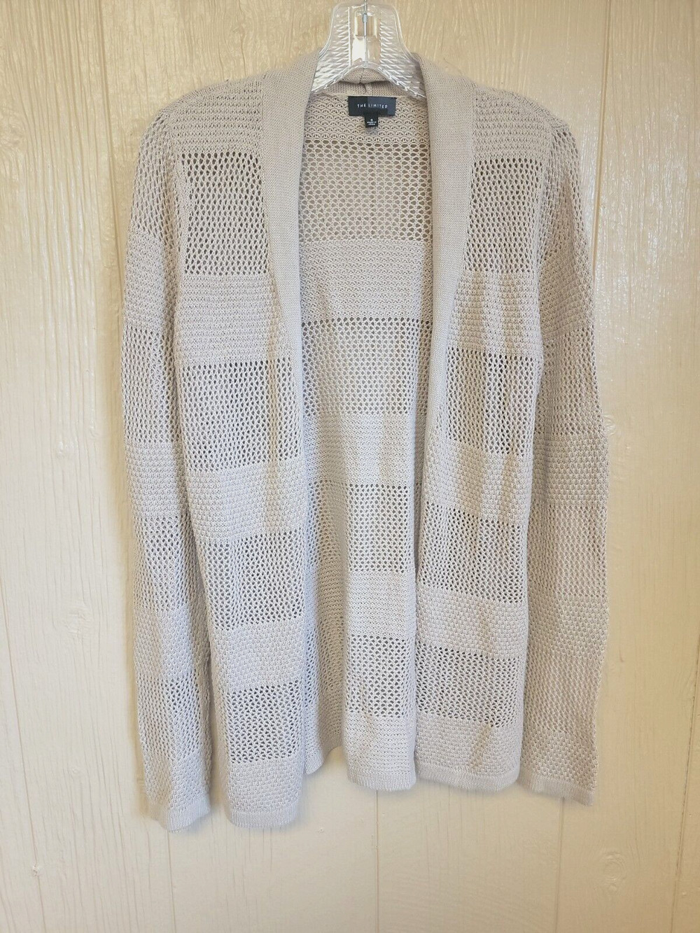 The Limited Open Knit Open Front Cardigan sz Small Brown